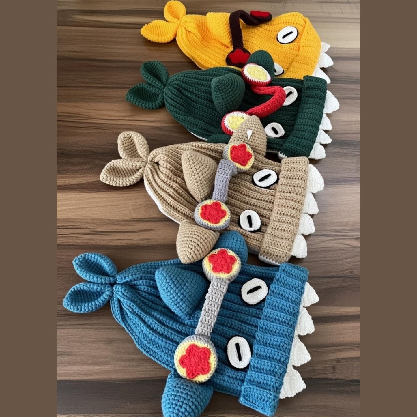 Crochet Shark Beanie, Cute Animal Hat with Fins, Kawaii Winter Accessories, Y2K Shark Hat, Handmade Novelty Gift for Him Her