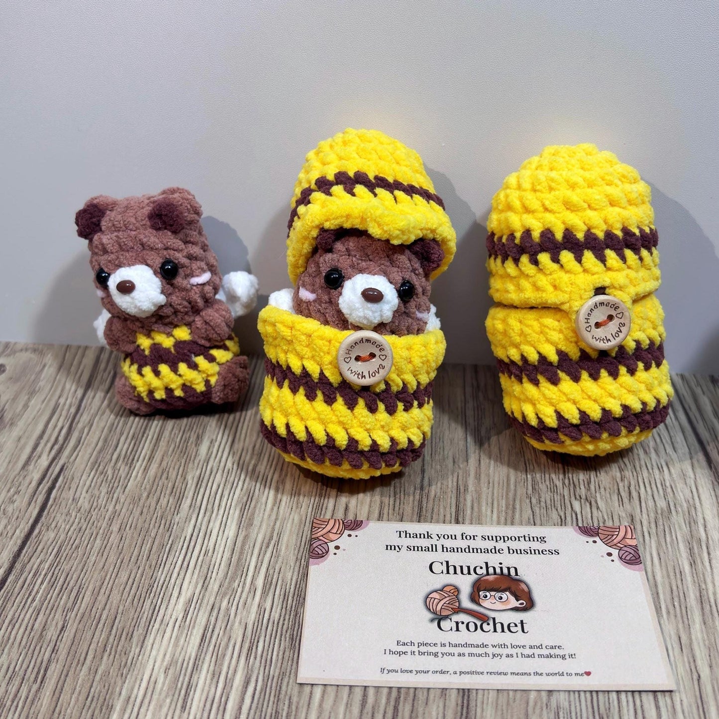 Mini Hatching Animals Crochet Plush, Easter Egg Animals, Bunny Chick Bee Bear Cow, Handmade Amigurumi Spring Gift, Cute Pocket Size Toy