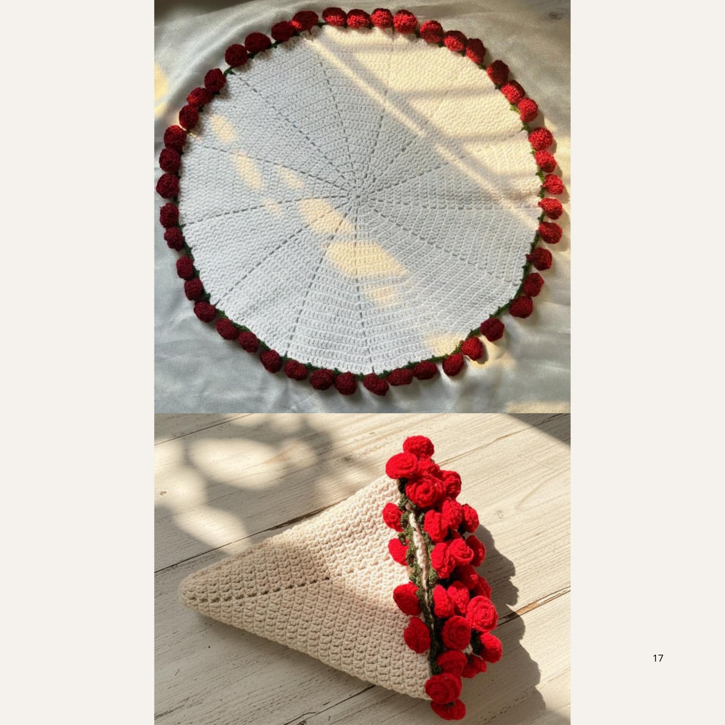 Crochet Flower Bouquet Blanket, Handmade Rose Floral Throw, Valentines Day Gift, Mother’s Day Gift, Wedding Anniversary, Unique Gift for Her