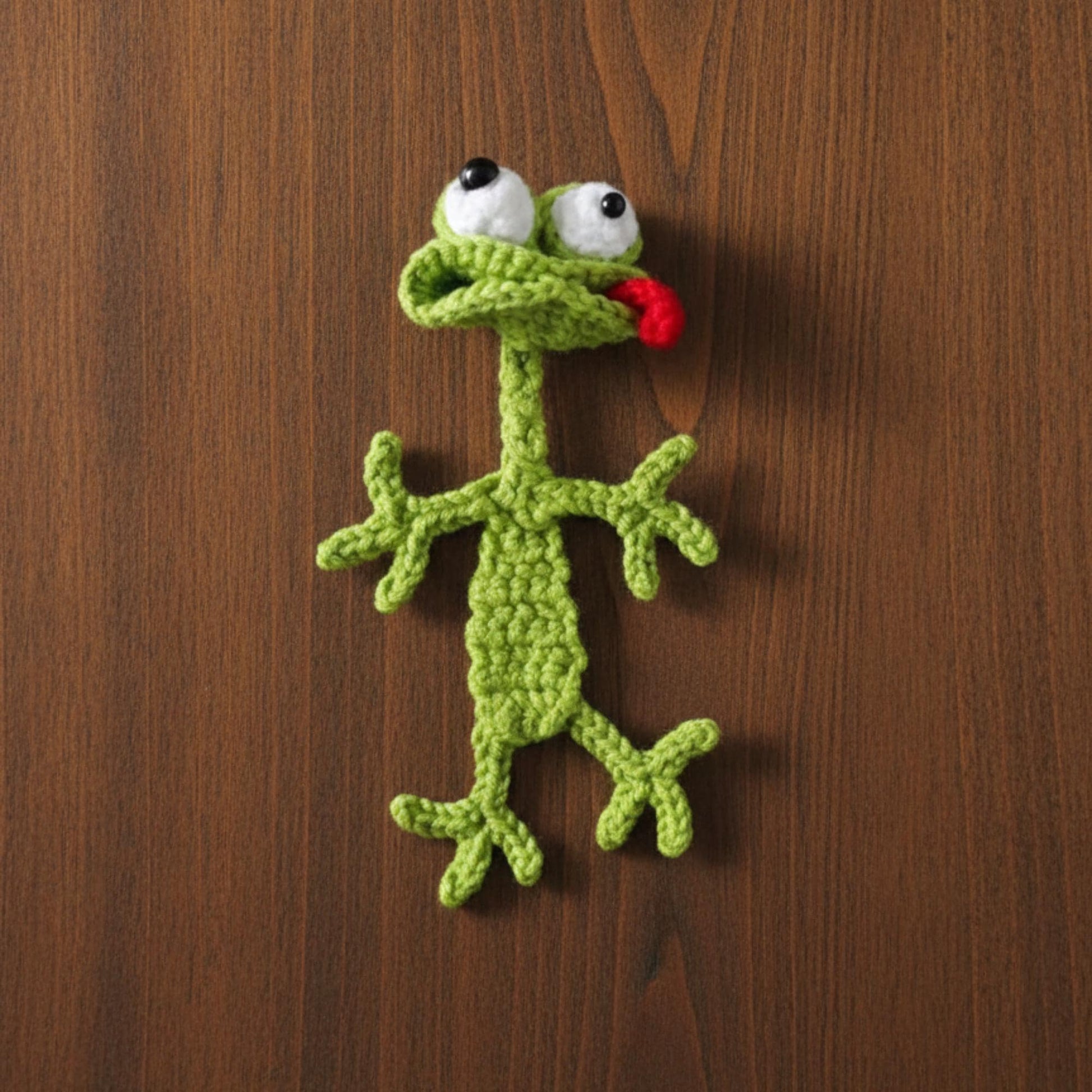 Crochet Lizard Bookmark, Funny Handmade Page Marker
