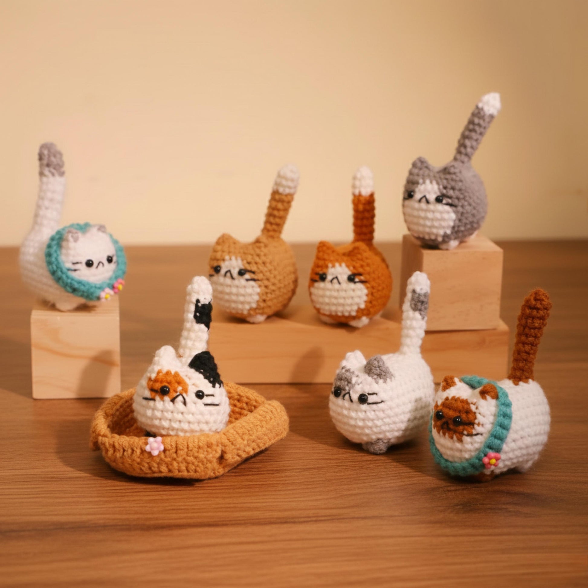 Amigurumi Cat Keychain, Personalized Cat Lover Gift, Mini Crochet Kitten Plush, Kawaii Bag Accessories, Keyring for Backpack, Buy 2 Get 1