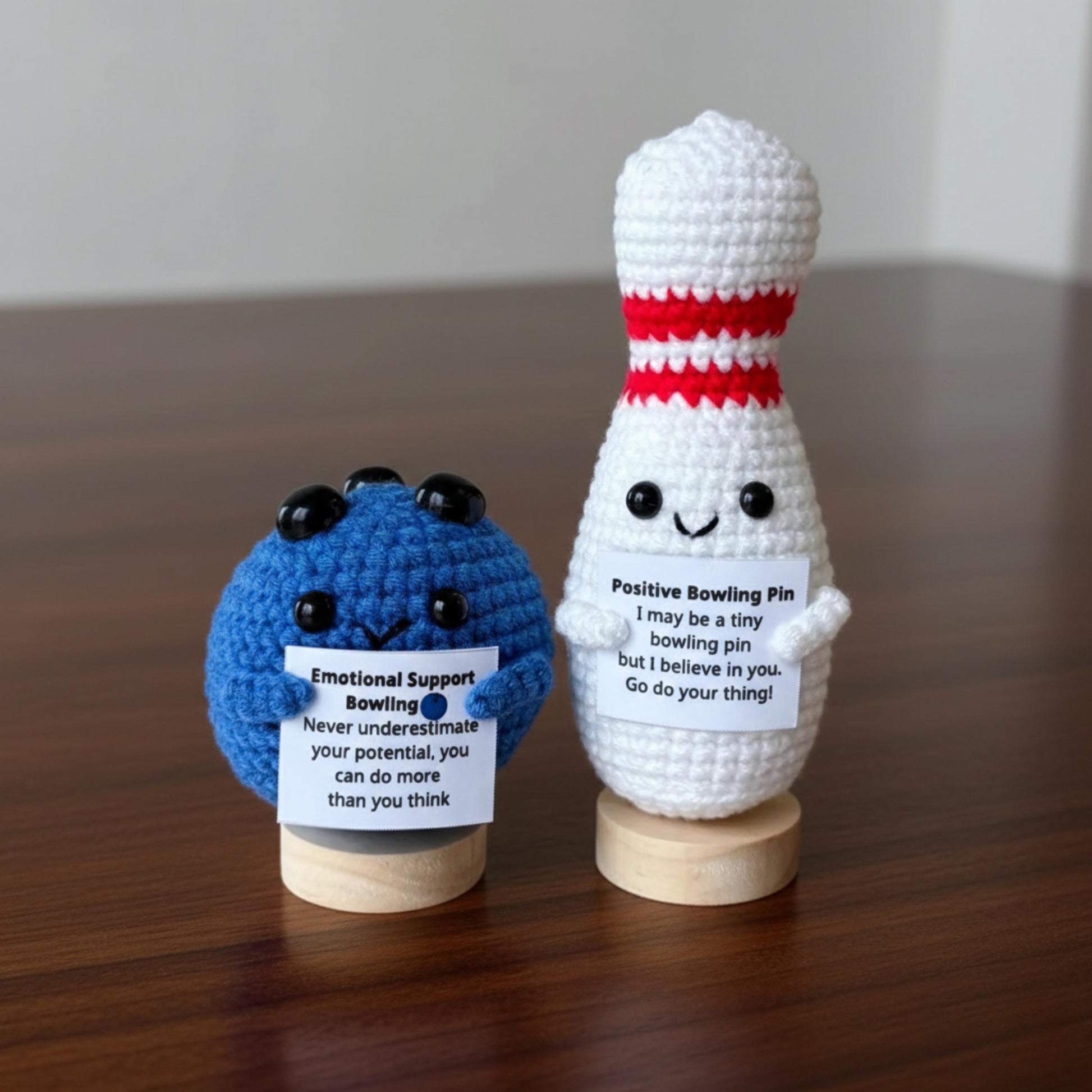 Crochet Bowling Pin & Ball, Emotional Support Amigurumi