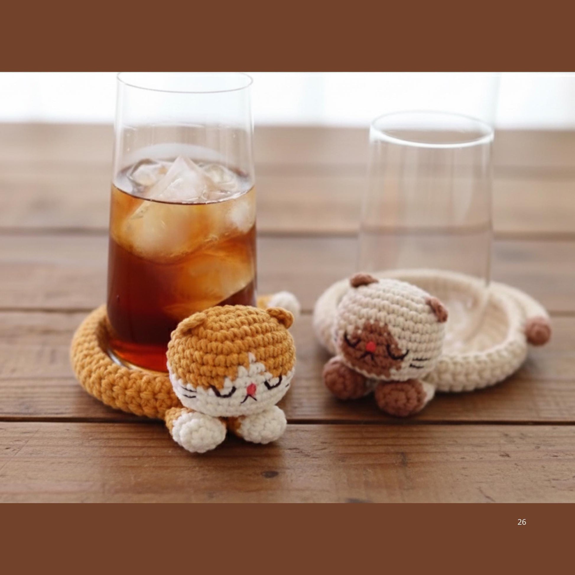 Handmade Crochet Cat Coaster, Amigurumi Mug Mat, Cute Kawaii Cat Drink Coaster, Cotton Drink Coaster, Gift for Cat Lovers, Housewarming Gift