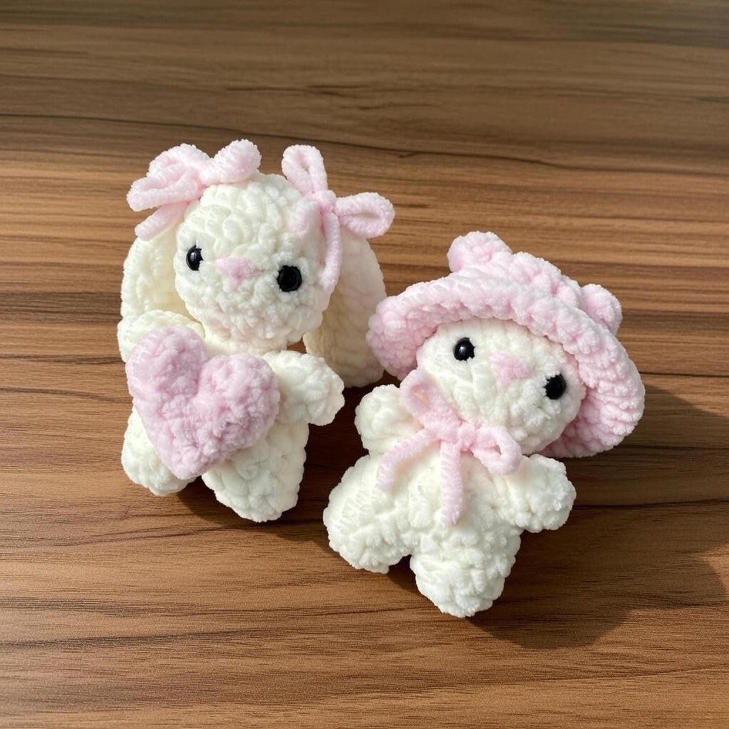 Crochet Bunny Bear Keychain, Cute Bag Charm, Valentines Day Gift, Crochet Bunny Bear, Cute Couple Keychain, Self Love Gift, Gift for Her
