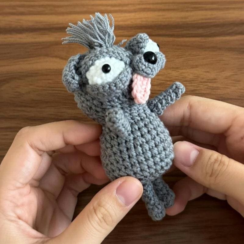 Funny Crochet Chihuahua Playing Guitar, Amigurumi Rocker Dog Doll, Punk Musician Gift, Ugly Cute Puppy Plush, Unique Desk Decor