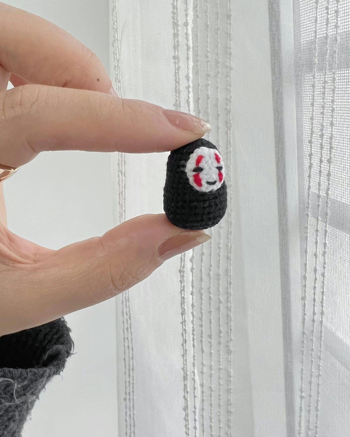 Crochet Faceless Ghost Family, Amigurumi Spirit Set, Cute Black Shadow Plush, Japanese Anime Inspired Decor, Spooky Kawaii Gift