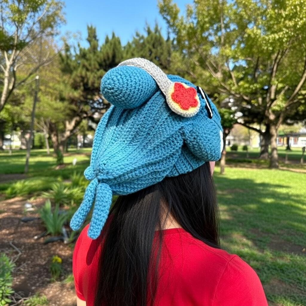 Crochet Shark Beanie, Cute Animal Hat with Fins, Kawaii Winter Accessories, Y2K Shark Hat, Handmade Novelty Gift for Him Her