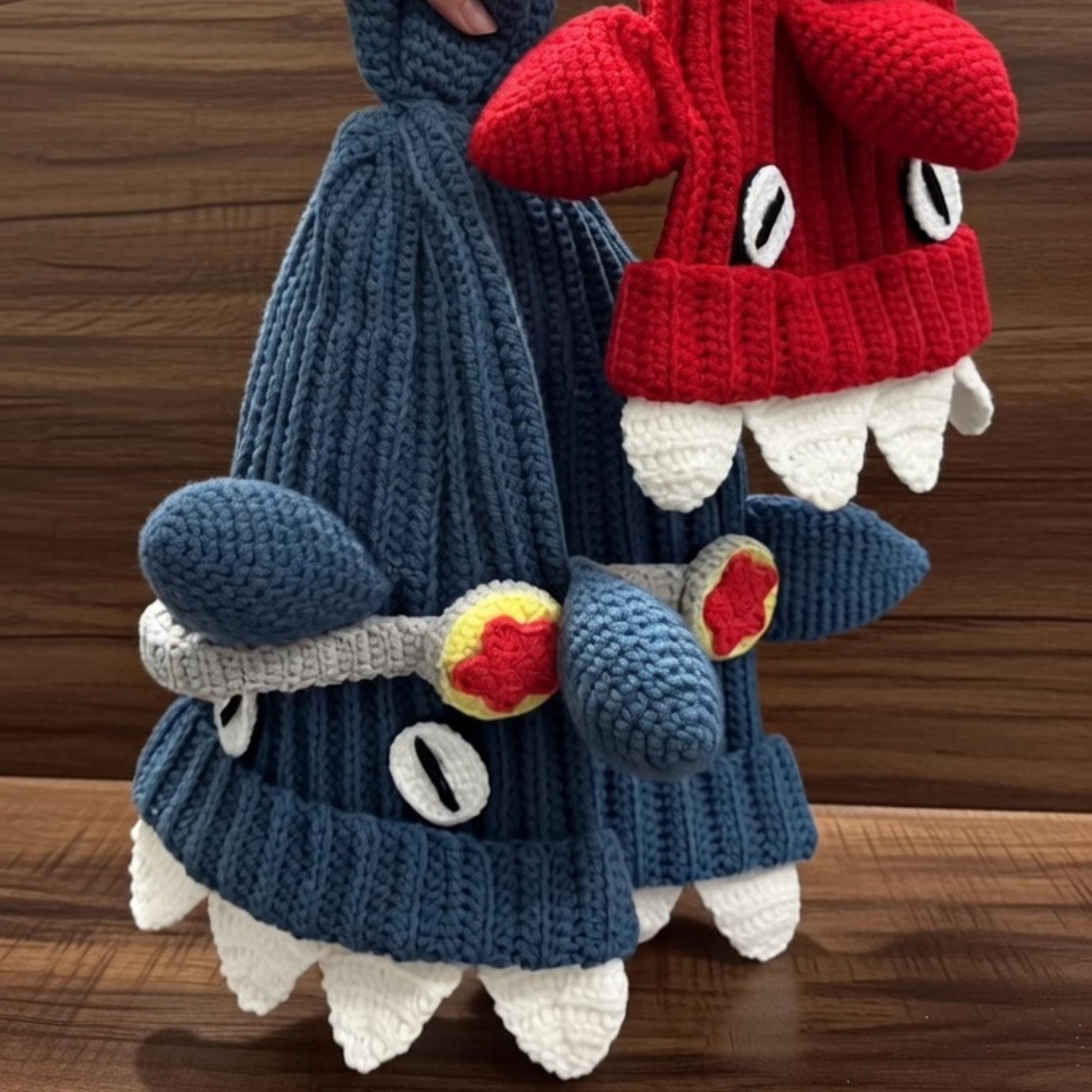 Crochet Shark Beanie, Cute Animal Hat with Fins, Kawaii Winter Accessories, Y2K Shark Hat, Handmade Novelty Gift for Him Her
