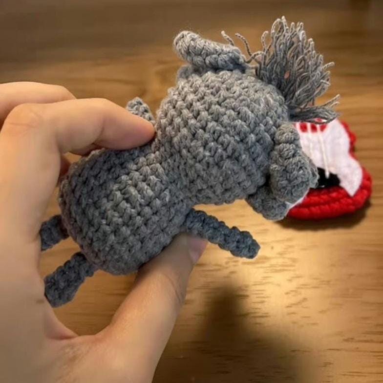Funny Crochet Chihuahua Playing Guitar, Amigurumi Rocker Dog Doll, Punk Musician Gift, Ugly Cute Puppy Plush, Unique Desk Decor