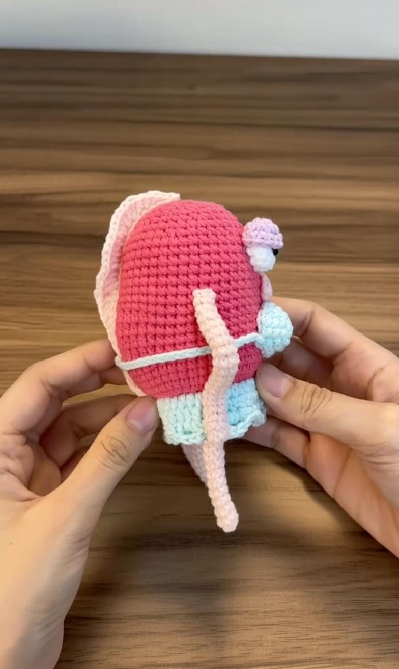 Funny Crochet Pink Fish in Bikini Amigurumi, Sassy Cartoon Plush Doll, Ugly Cute Meme Gift, Handmade Desk Decor for Best Friend