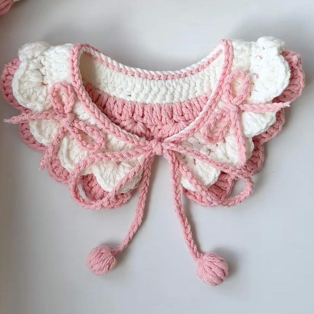 Handmade Crochet Cat Collar, Cute Pet Scarf, Pet Accessories, Crochet Dog Scarf, Kitty Neckwear, Aesthetic Pet Gift