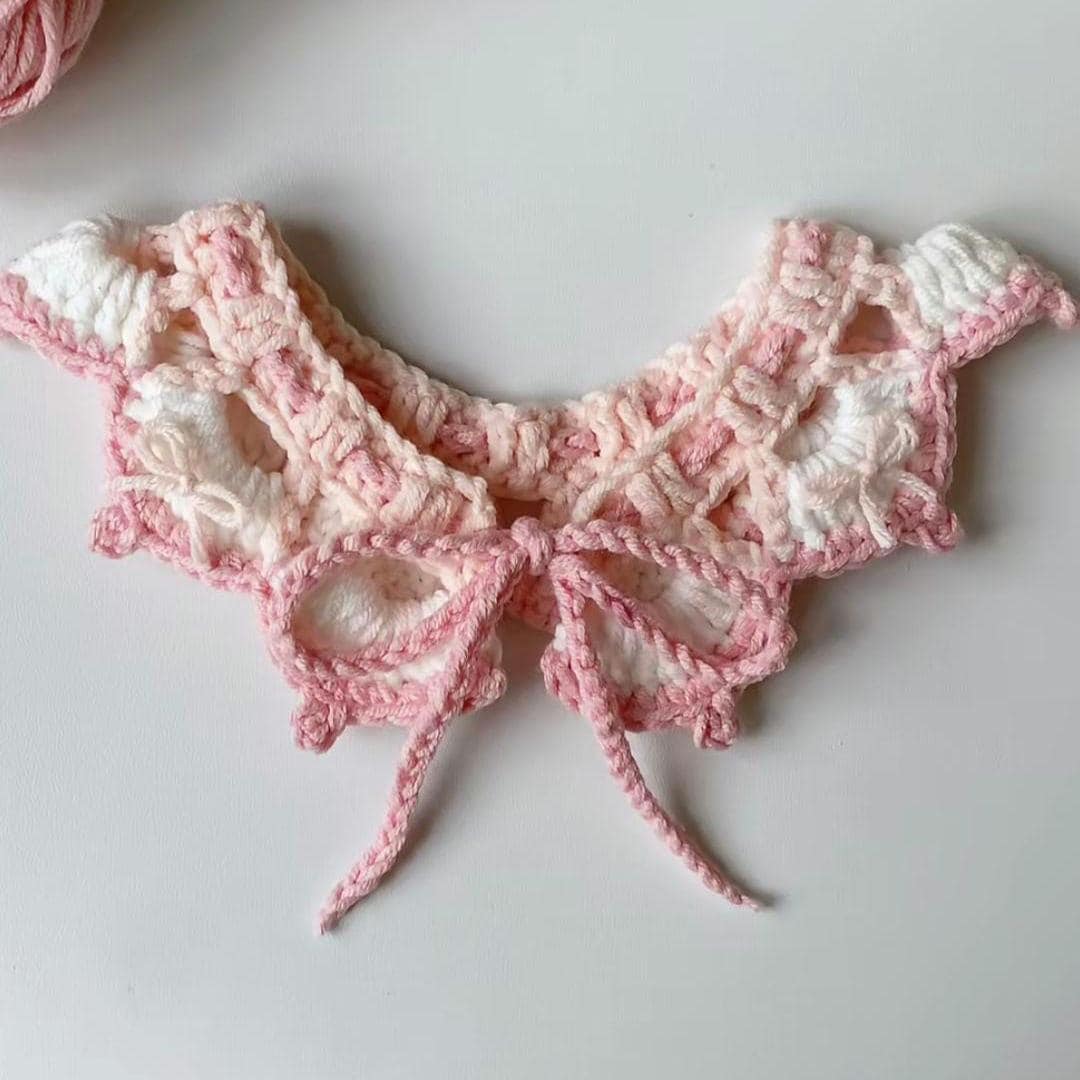 Handmade Crochet Cat Collar, Cute Pet Scarf, Pet Accessories, Crochet Dog Scarf, Kitty Neckwear, Aesthetic Pet Gift