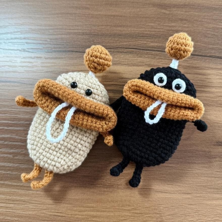 Funny Crochet Car Key Case, Handmade Monster Key Holder, Cute Amigurumi Key Cover, Weird Lips Key Sleeve, Quirky Gift for Car