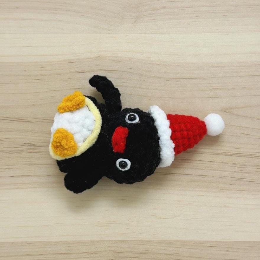 Pingu Crochet Phone Charm, Penguin Amigurumi Keychain, Cute Kawaii Phone Strap, Handmade Crochet Penguin Charm, Small Plush Keychain Gift