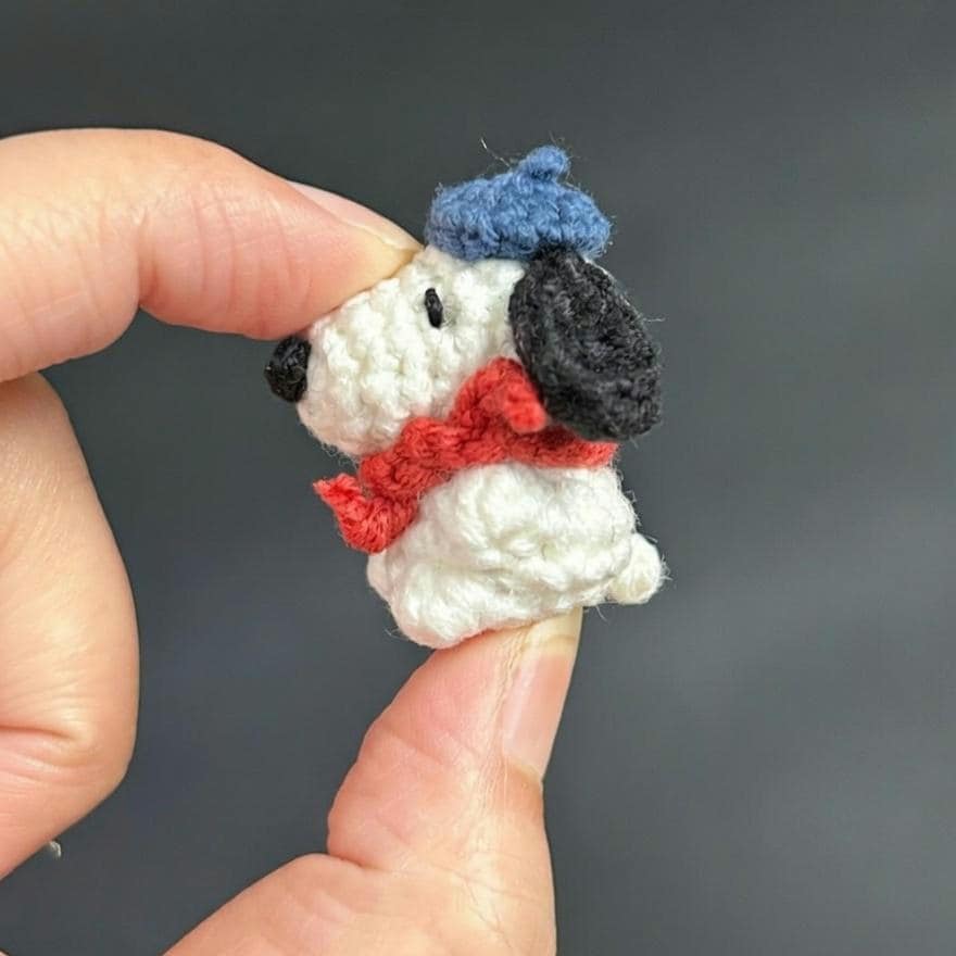 Mini Crochet Snoopy and Woodstock Keychains, Handmade Amigurumi Bag Charms, Cute Cartoon Animal Plushies, Crochet Phone Charm