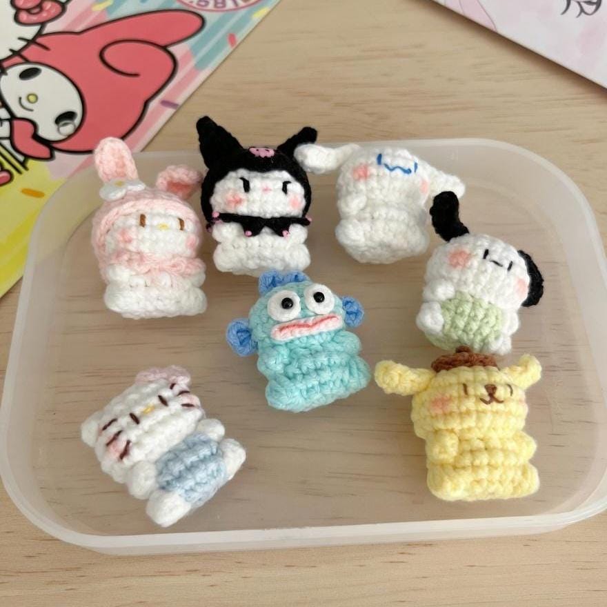 Crochet Kawaii Phone Charm, Amigurumi Animal Keychain, Cute Mini Plush Bag Charm, Handmade Y2K Backpack Accessory, Gift for Friend