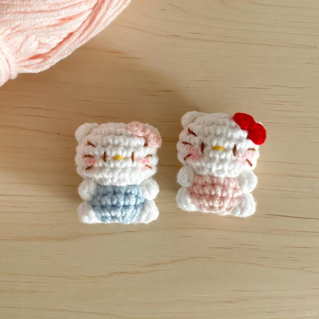 Crochet Animal Phone Charm, Mini Animal Keychain, Handmade Sanrio Amigurumi Hello Kitty Kuromi, Cute Bag Accessory Gift, Gift For Her