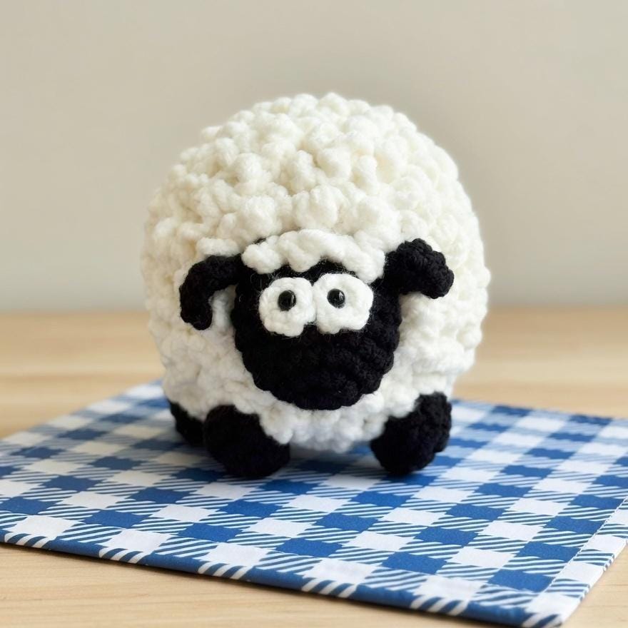 Crochet Sheep Bag Charm, Lamb Keychain, Cute Amigurumi Sheep Charm, Handmade Crochet Keychain, Kawaii Bag Charm, Gift for Sheep Lovers