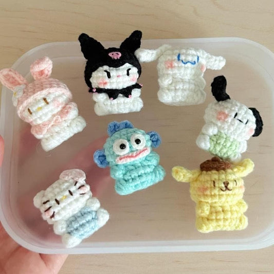 Crochet Kawaii Phone Charm, Amigurumi Animal Keychain, Cute Mini Plush Bag Charm, Handmade Y2K Backpack Accessory, Gift for Friend