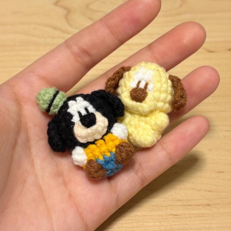 Crochet Dog Keychain, Amigurumi Puppy Phone Charm, Cute Cartoon Dog Bag Pendant, Kawaii Handmade Cotton Yarn Accessory, Gift for Dog Lover