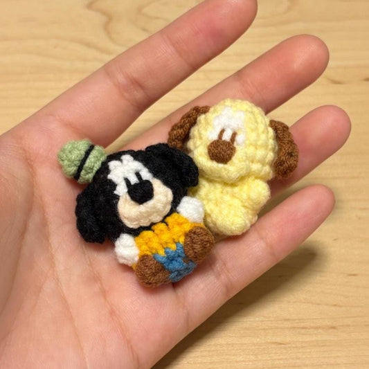 Crochet Dog Keychain, Amigurumi Puppy Phone Charm, Cute Cartoon Dog Bag Pendant, Kawaii Handmade Cotton Yarn Accessory, Gift for Dog Lover