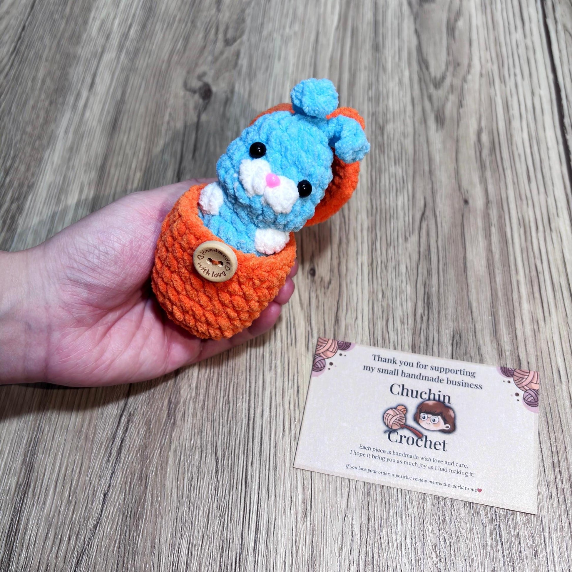 Mini Hatching Animals Crochet Plush, Easter Egg Animals, Bunny Chick Bee Bear Cow, Handmade Amigurumi Spring Gift, Cute Pocket Size Toy